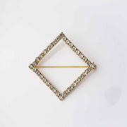 2" Rhinestone Diamond Metal Buckle Chair Decorations - Gold SASH_PIN_002_GOLD