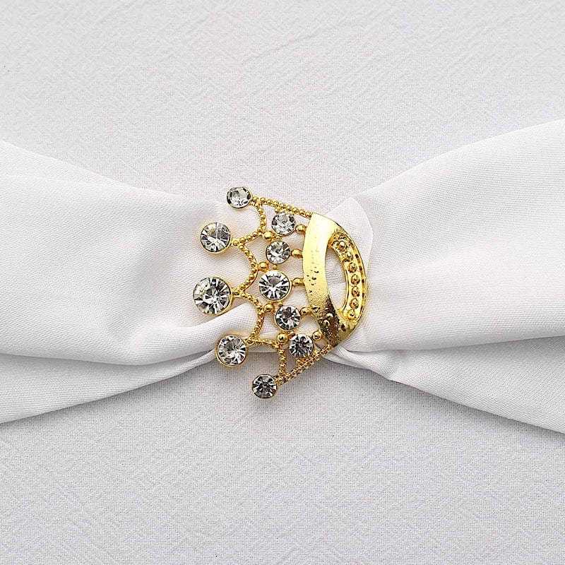 2" Rhinestone Metal Crown Buckle Chair Decorations
