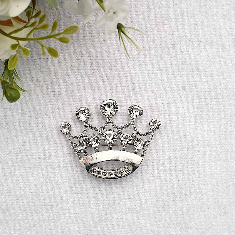 2" Rhinestone Metal Crown Buckle Chair Decorations