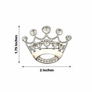 2" Rhinestone Metal Crown Buckle Chair Decorations