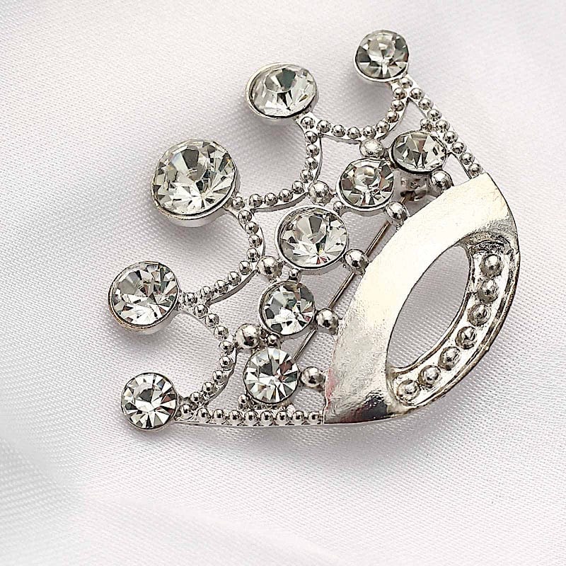 2" Rhinestone Metal Crown Buckle Chair Decorations