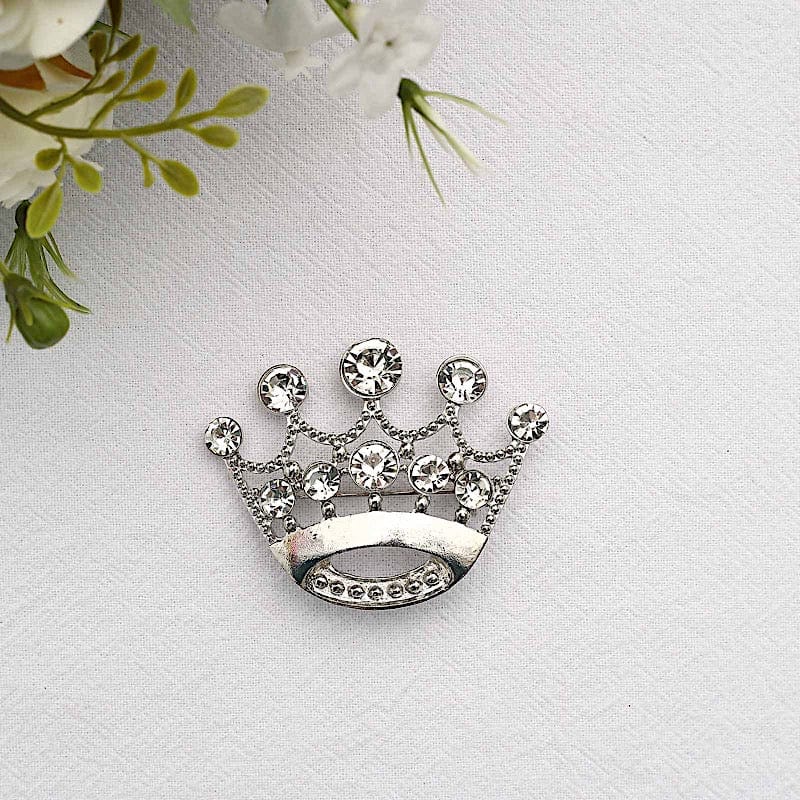2" Rhinestone Metal Crown Buckle Chair Decorations