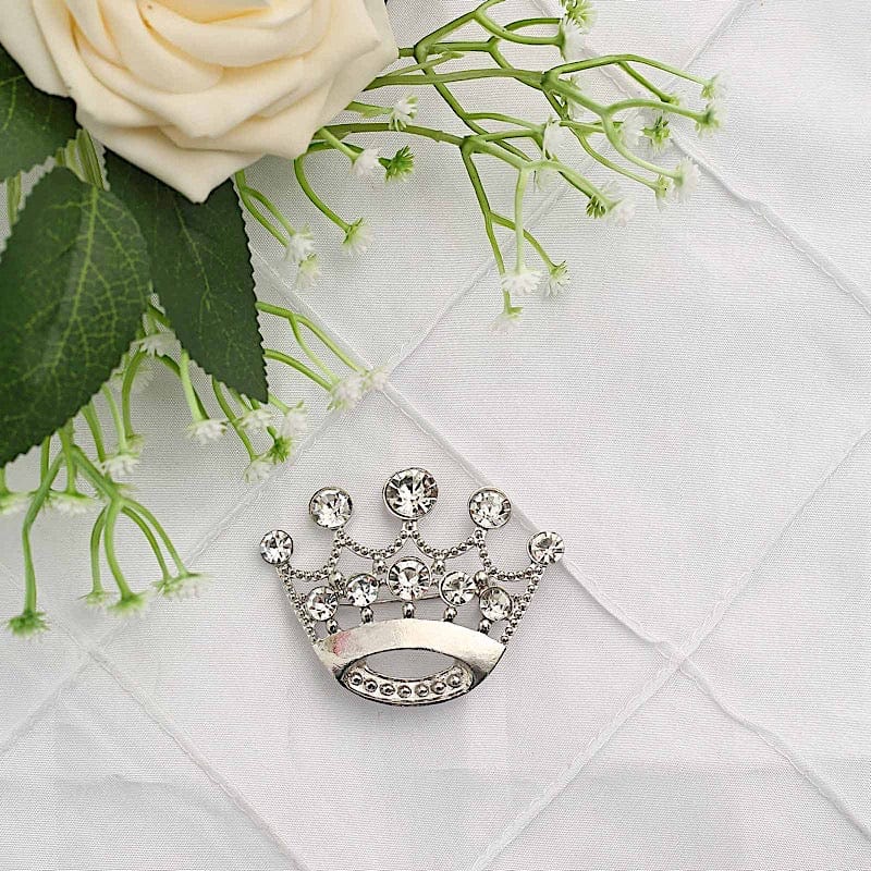 2" Rhinestone Metal Crown Buckle Chair Decorations