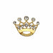 2" Rhinestone Metal Crown Buckle Chair Decorations SASH_PIN_017_GOLD