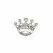2" Rhinestone Metal Crown Buckle Chair Decorations SASH_PIN_017_SILV