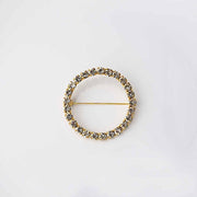 2" Rhinestone Round Metal Buckle Chair Decorations - Gold SASH_PIN_001_GOLD