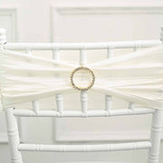 2" Rhinestone Round Metal Buckle Chair Decorations - Gold SASH_PIN_001_GOLD