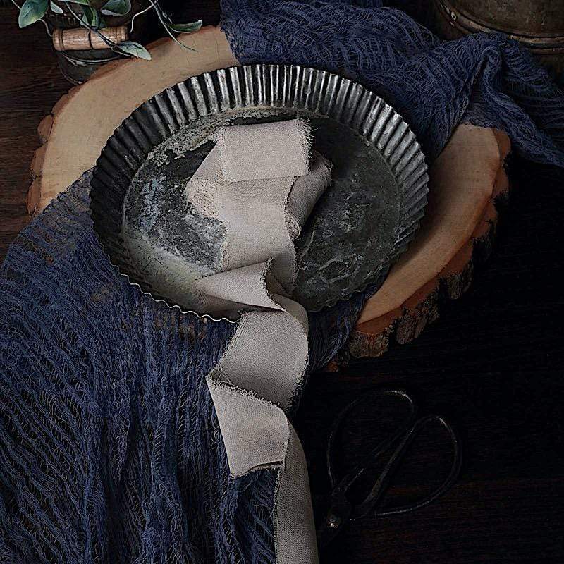 2 Rolls 1.5" x 6 yards Chiffon Ribbons with Frayed Edges