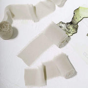 2 Rolls 1.5" x 6 yards Chiffon Ribbons with Frayed Edges