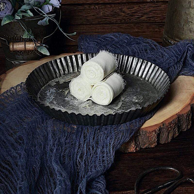 2 Rolls 1.5" x 6 yards Chiffon Ribbons with Frayed Edges