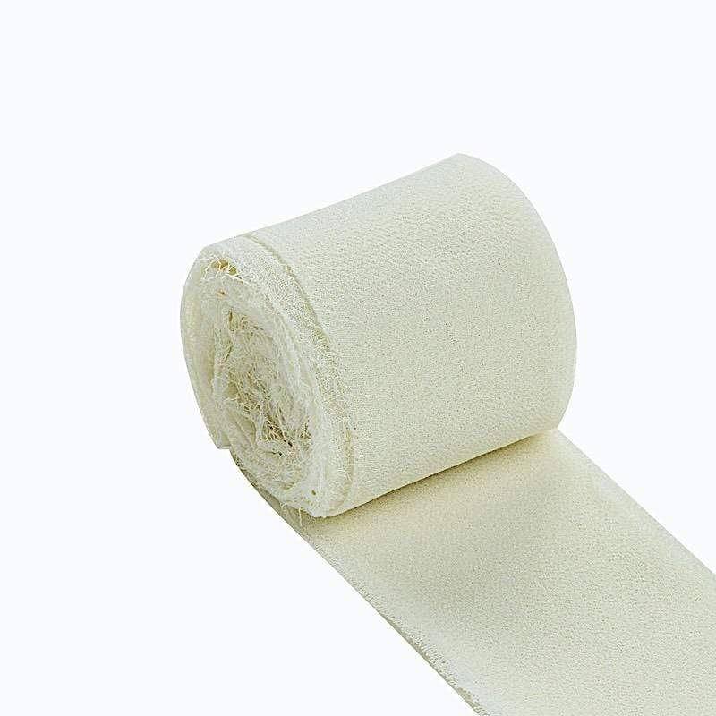 2 Rolls 1.5" x 6 yards Chiffon Ribbons with Frayed Edges