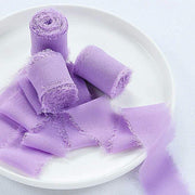 2 Rolls 1.5" x 6 yards Chiffon Ribbons with Frayed Edges