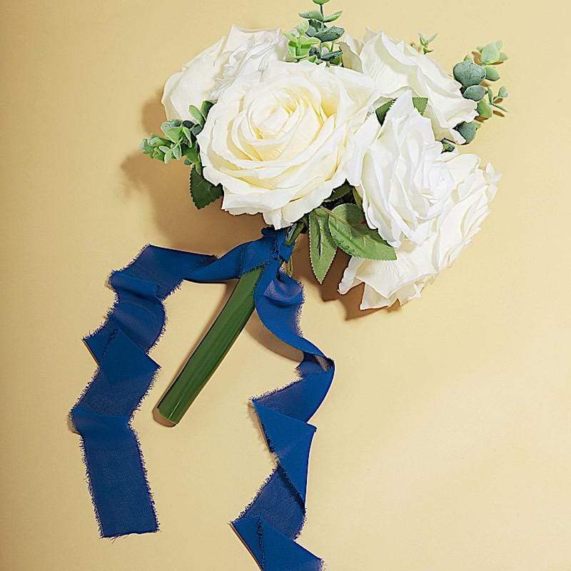 2 Rolls 1.5" x 6 yards Chiffon Ribbons with Frayed Edges