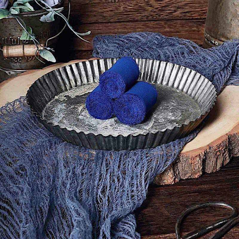 2 Rolls 1.5" x 6 yards Chiffon Ribbons with Frayed Edges