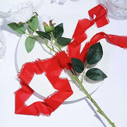 2 Rolls 1.5" x 6 yards Chiffon Ribbons with Frayed Edges