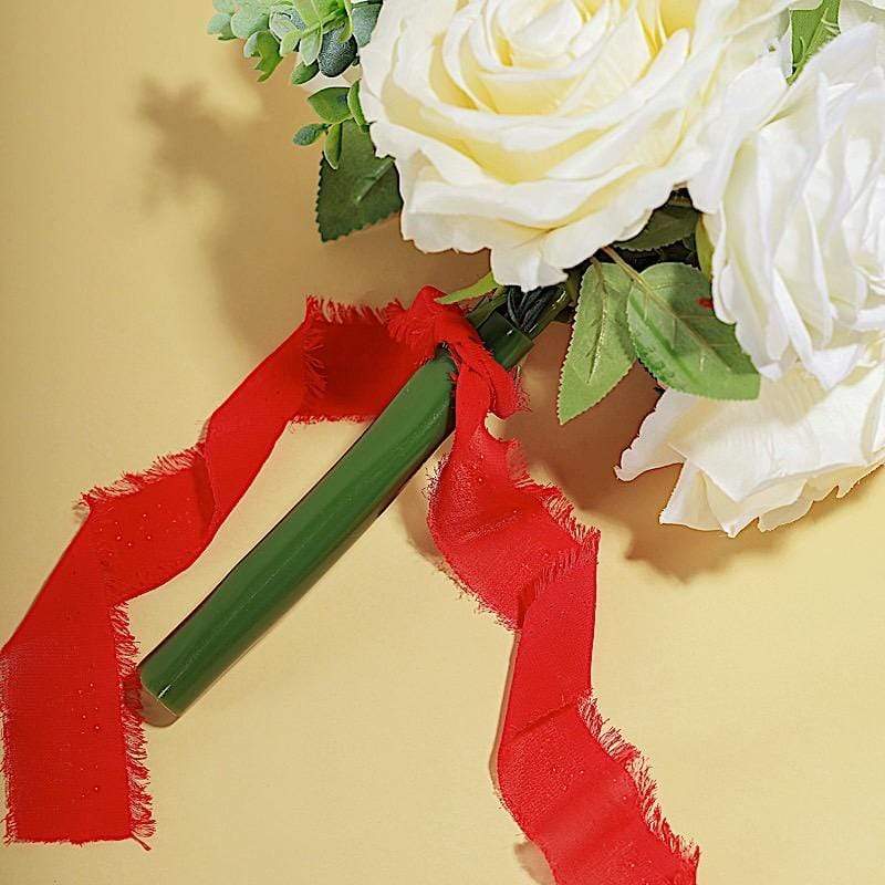 2 Rolls 1.5" x 6 yards Chiffon Ribbons with Frayed Edges