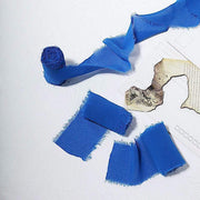 2 Rolls 1.5" x 6 yards Chiffon Ribbons with Frayed Edges