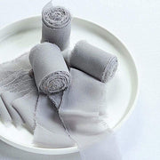 2 Rolls 1.5" x 6 yards Chiffon Ribbons with Frayed Edges