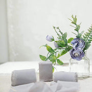 2 Rolls 1.5" x 6 yards Chiffon Ribbons with Frayed Edges