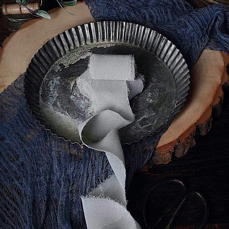 2 Rolls 1.5" x 6 yards Chiffon Ribbons with Frayed Edges