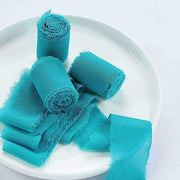 2 Rolls 1.5" x 6 yards Chiffon Ribbons with Frayed Edges