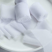 2 Rolls 1.5" x 6 yards Chiffon Ribbons with Frayed Edges