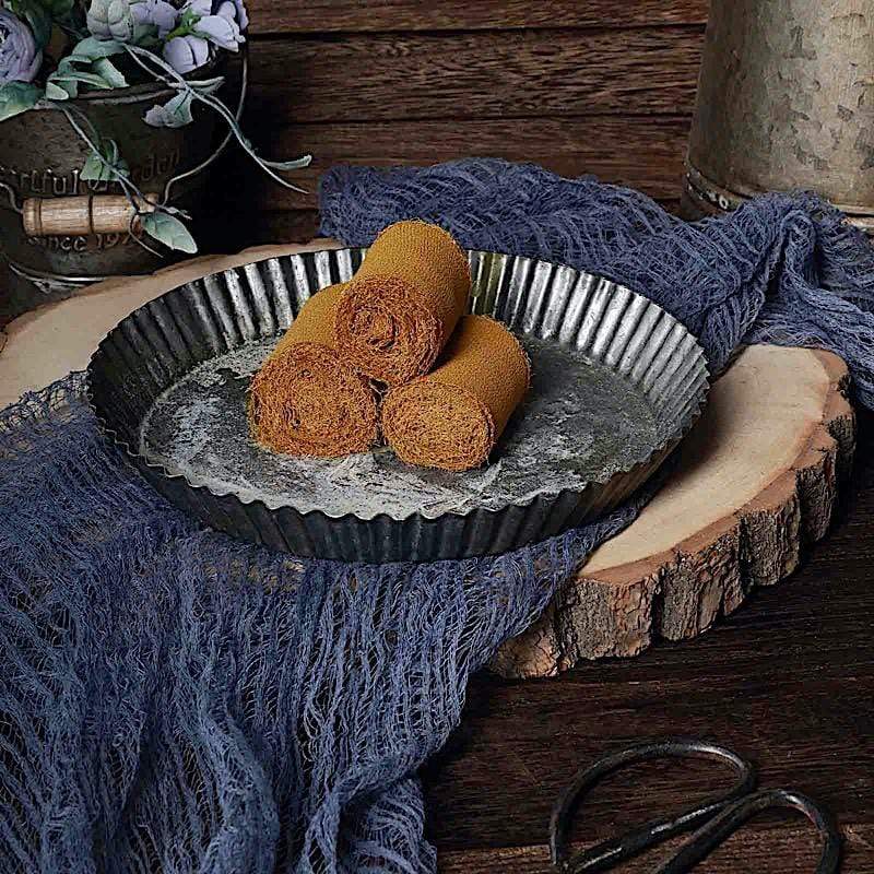 2 Rolls 1.5" x 6 yards Chiffon Ribbons with Frayed Edges