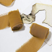 2 Rolls 1.5" x 6 yards Chiffon Ribbons with Frayed Edges