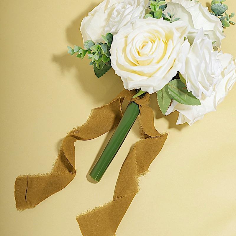 2 Rolls 1.5" x 6 yards Chiffon Ribbons with Frayed Edges