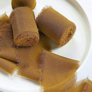 2 Rolls 1.5" x 6 yards Chiffon Ribbons with Frayed Edges