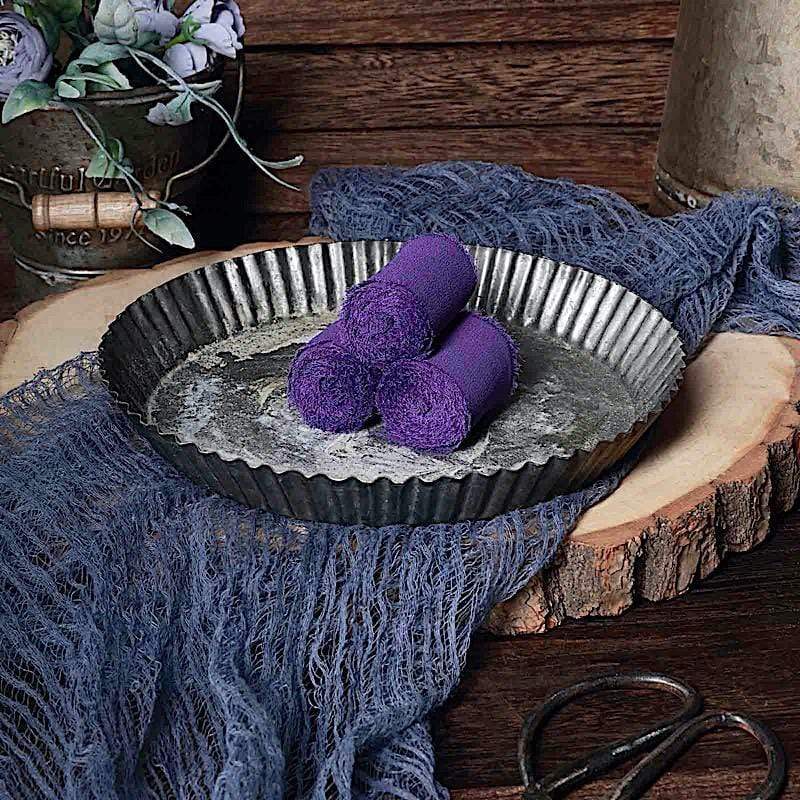 2 Rolls 1.5" x 6 yards Chiffon Ribbons with Frayed Edges