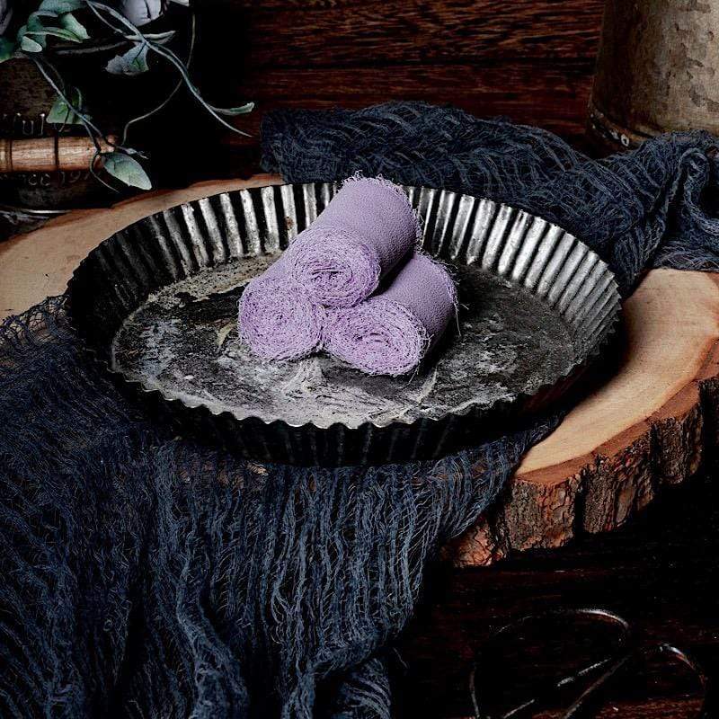 2 Rolls 1.5" x 6 yards Chiffon Ribbons with Frayed Edges