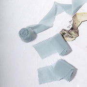 2 Rolls 1.5" x 6 yards Chiffon Ribbons with Frayed Edges