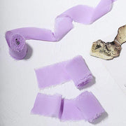 2 Rolls 1.5" x 6 yards Chiffon Ribbons with Frayed Edges