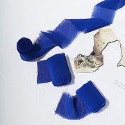 2 Rolls 1.5" x 6 yards Chiffon Ribbons with Frayed Edges