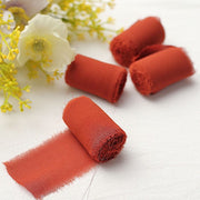 2 Rolls 1.5" x 6 yards Chiffon Ribbons with Frayed Edges