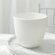 2 Round 5.5" Plastic Indoor Plant Flower Pots Succulent Planters - White PLNT_PLST_006_M_WHT