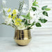 2 Round 6" Textured Ceramic Flower Plant Pots Succulent Planters - Gold PLNT_CERM_003_M_GOLD