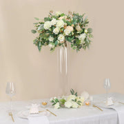 2 Round Tall Cylinder Glass Flower Vases Centerpieces - Clear