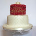 2" tall Rhinestones Metallic Cake Topper - Gold Happy Anniversary CAKE_TOPS3_ANNI