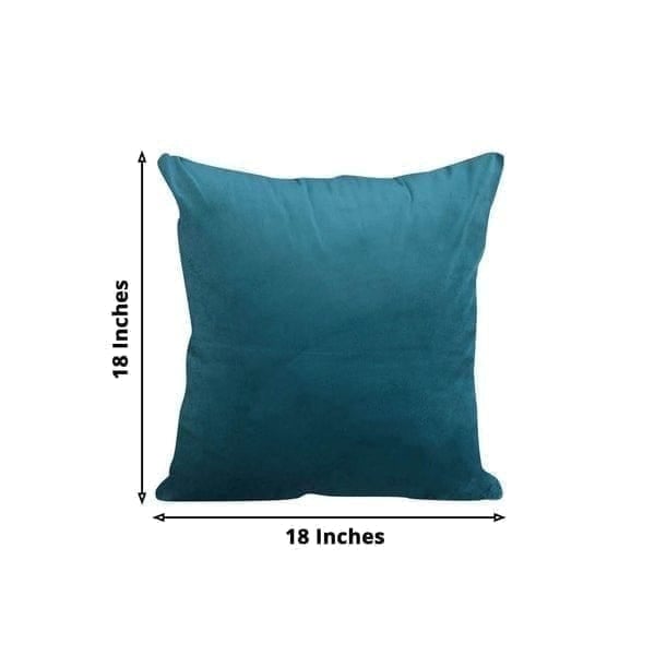 2 Velvet 18" x 18" Throw Pillow Covers Decorative Square Cushion Cases