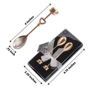 2 Wedding Metal Couple Coffee Spoon in Gift Favor Boxes