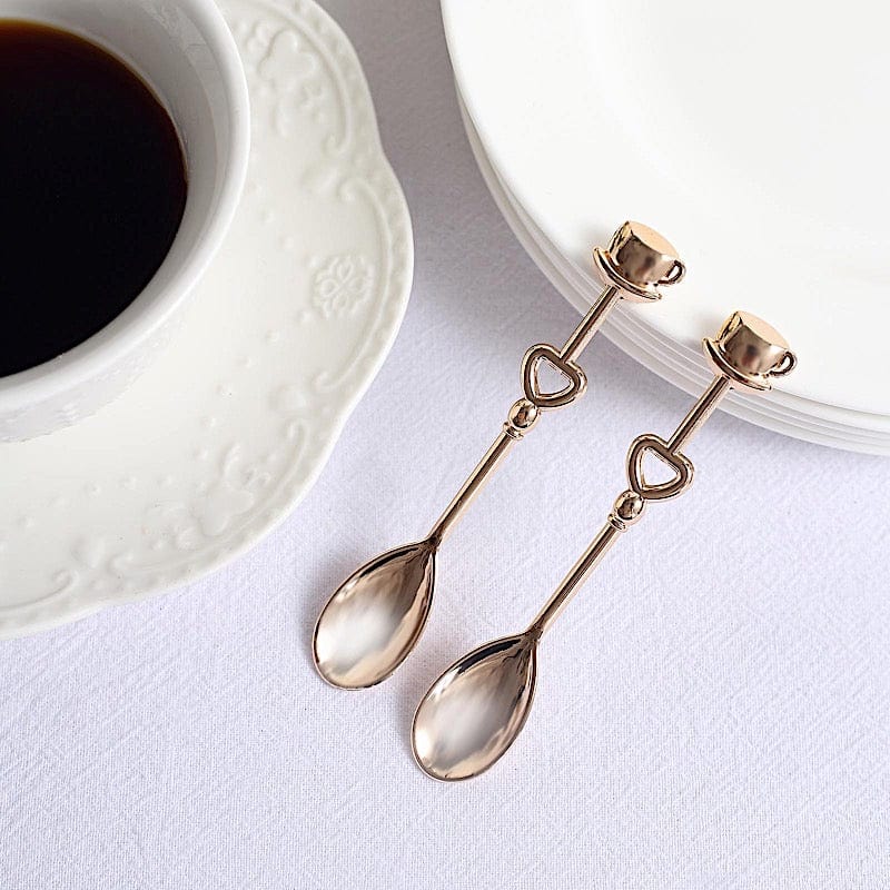 2 Wedding Metal Couple Coffee Spoon in Gift Favor Boxes