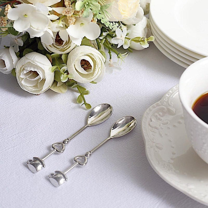 2 Wedding Metal Couple Coffee Spoon in Gift Favor Boxes
