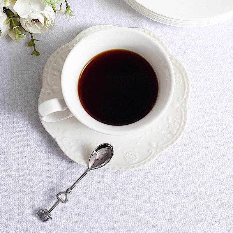 2 Wedding Metal Couple Coffee Spoon in Gift Favor Boxes