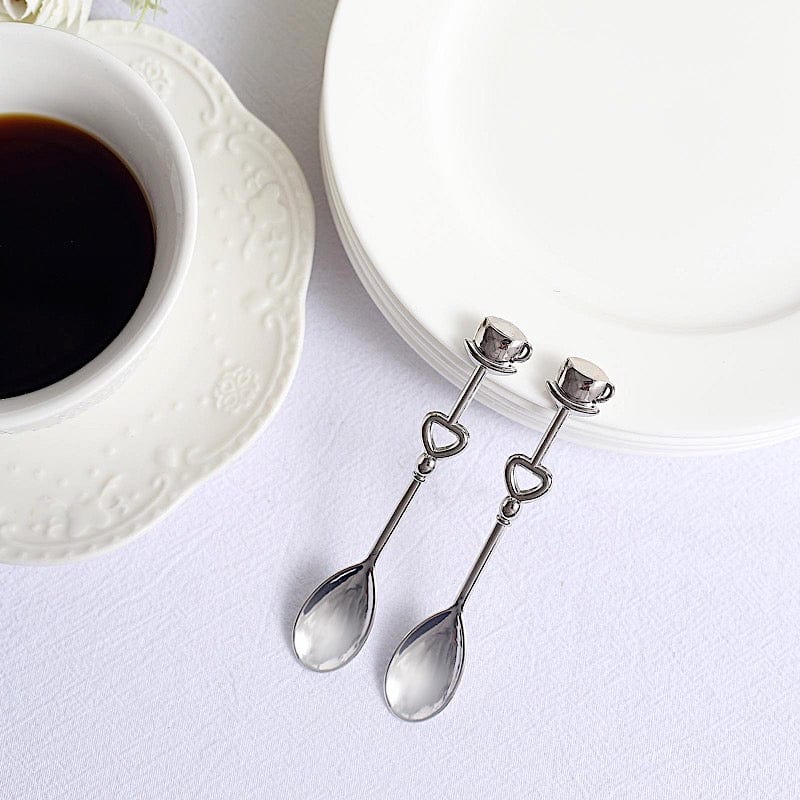2 Wedding Metal Couple Coffee Spoon in Gift Favor Boxes