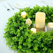2 Wreaths 21" Artificial Leaves Candle Rings