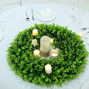 2 Wreaths 21" Artificial Leaves Candle Rings