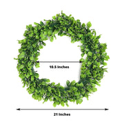 2 Wreaths 21" Artificial Leaves Candle Rings