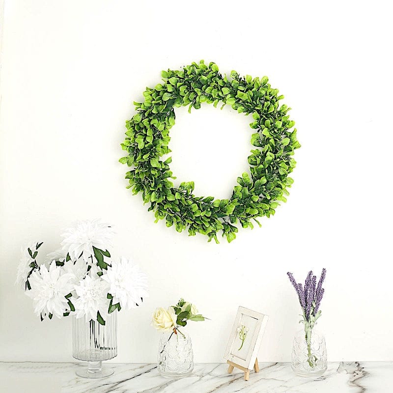 2 Wreaths 21" Artificial Leaves Candle Rings